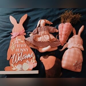 Lot of Easter Decor with Bunnies